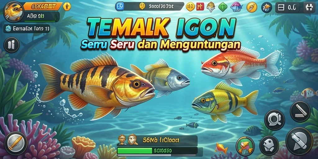 Gameplay seru dalam 66KBET menembak ikan.