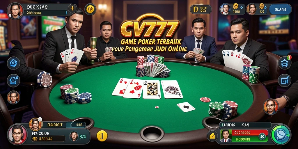 Screenshot gameplay CV777 menunjukkan keseruan bermain Poker.