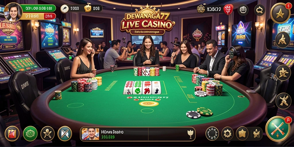 Gameplay Live Casino yang menarik dan interaktif di DEWANAGA77.
