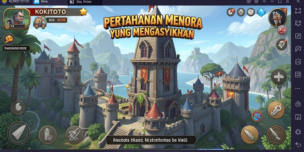 Gameplay KOKITOTO yang mendebarkan dalam Tower Defense.