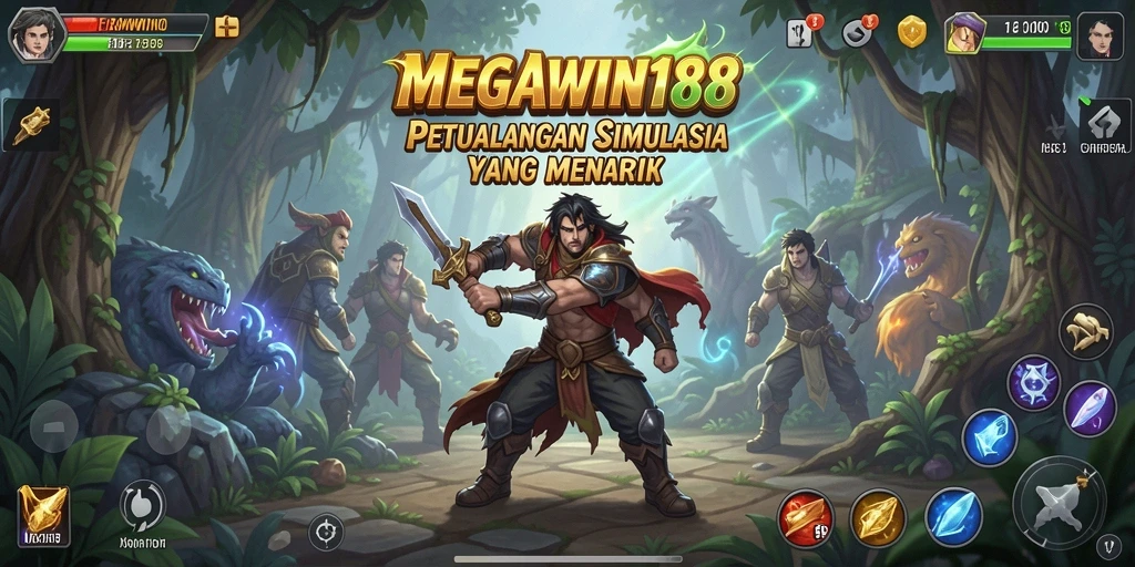 Screenshot gameplay MEGAWIN188 yang menampilkan petualangan seru dan interaksi karakter.