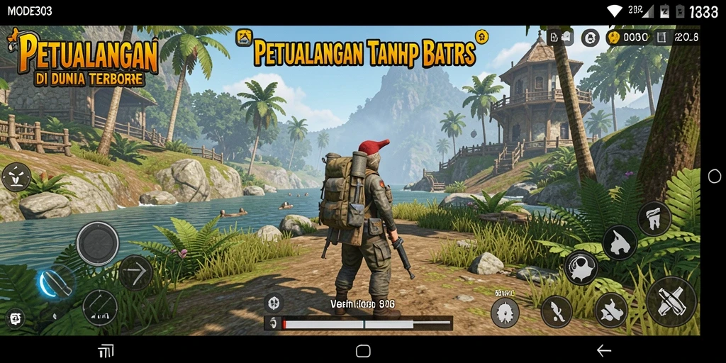 Tampilan gameplay <strong>MODE303</strong> di dunia terbuka yang memukau.