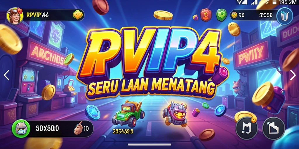 Screenshot menunjukkan gameplay intens RPVIP4 yang penuh warna dan menantang.