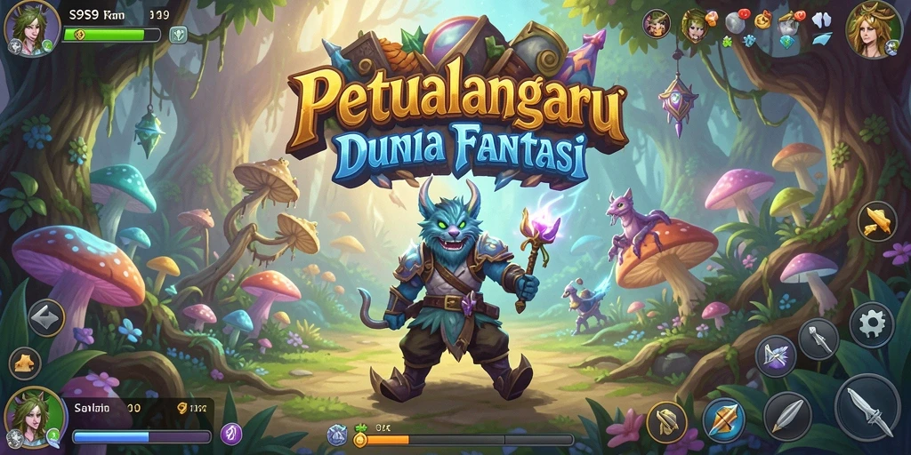 Gameplay S9S9 menampilkan karakter menjelajahi dunia petualangan.