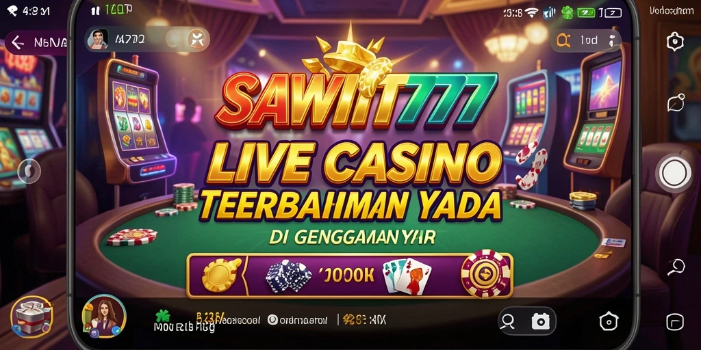 Tampilan gameplay Live Casino di SAWIT777 yang seru dan interaktif.