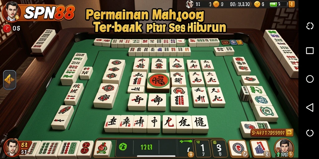 Screenshot gameplay SPN88 yang menampilkan aksi Mahjong yang mendebarkan.