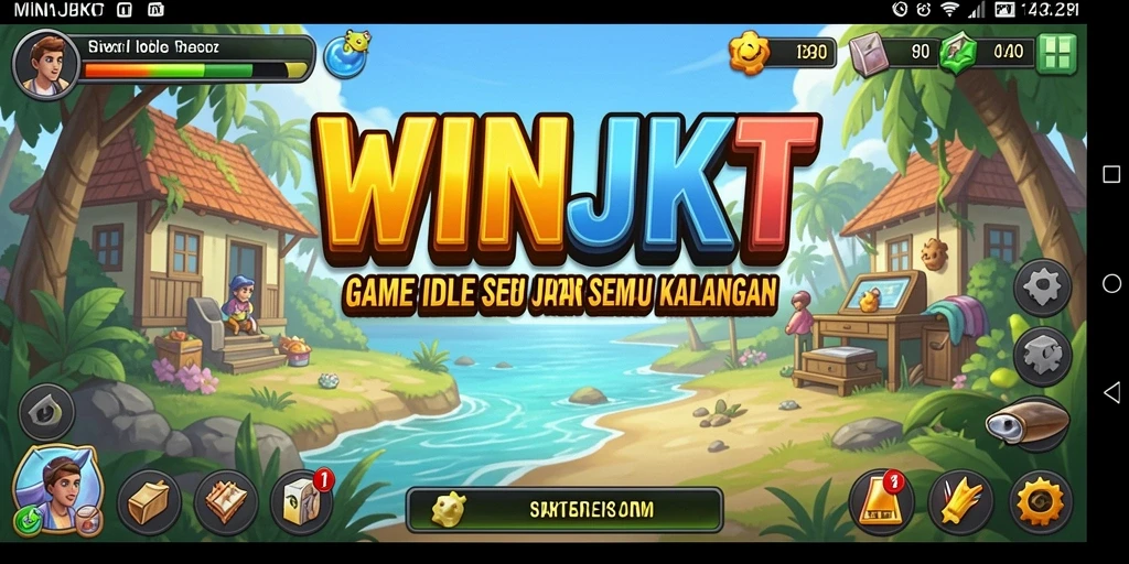 Screenshot gameplay WINJKT menampilkan momen seru dalam game Idle.